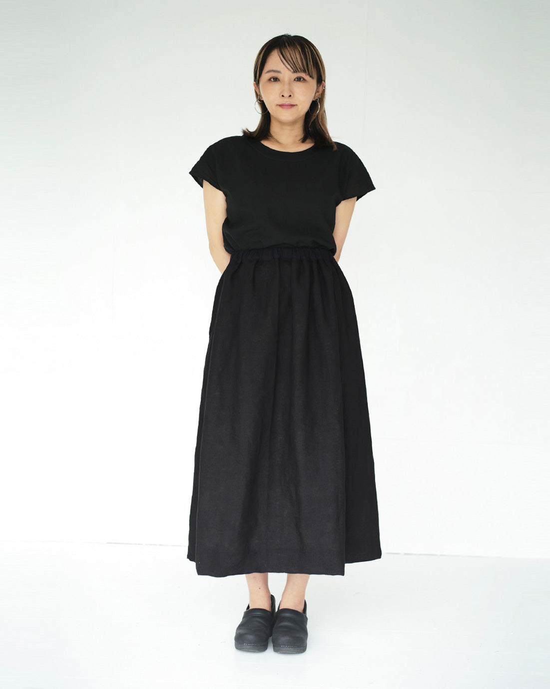 finger line reversible skirt check