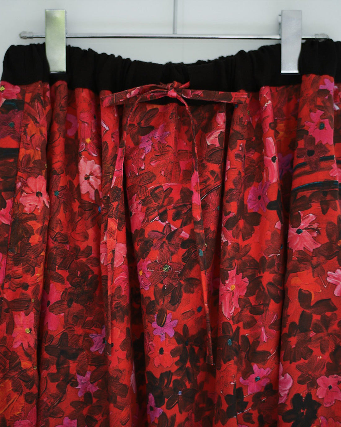 red flower reversible skirt