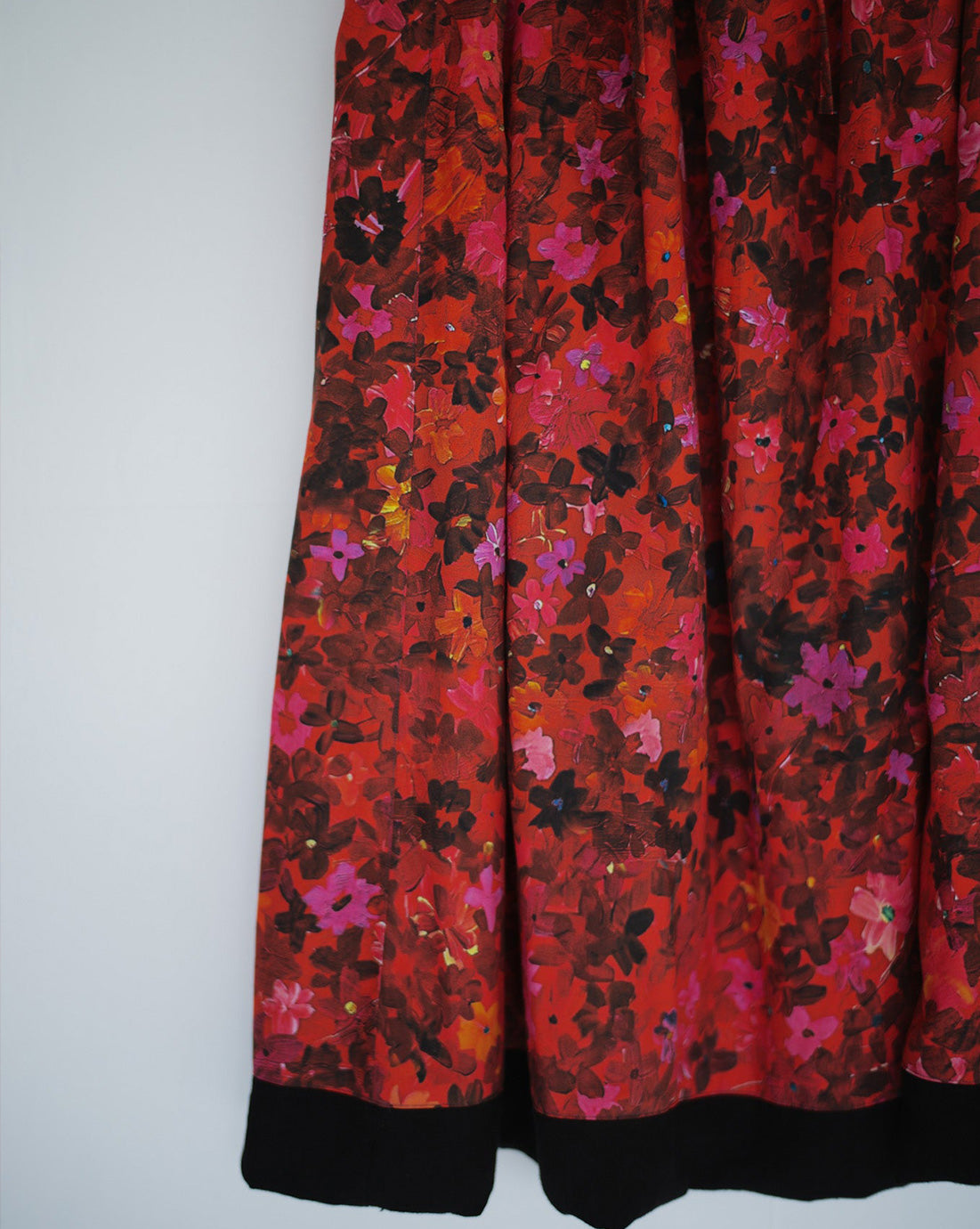 red flower reversible skirt