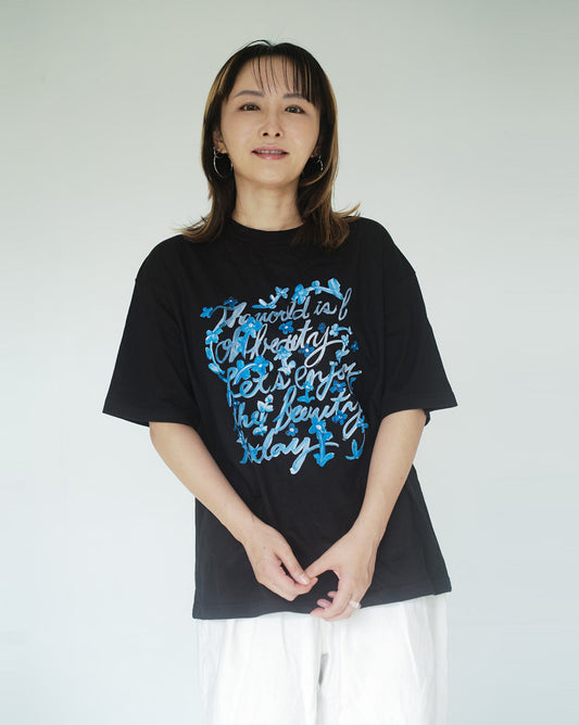 blue flowers T-Shirt