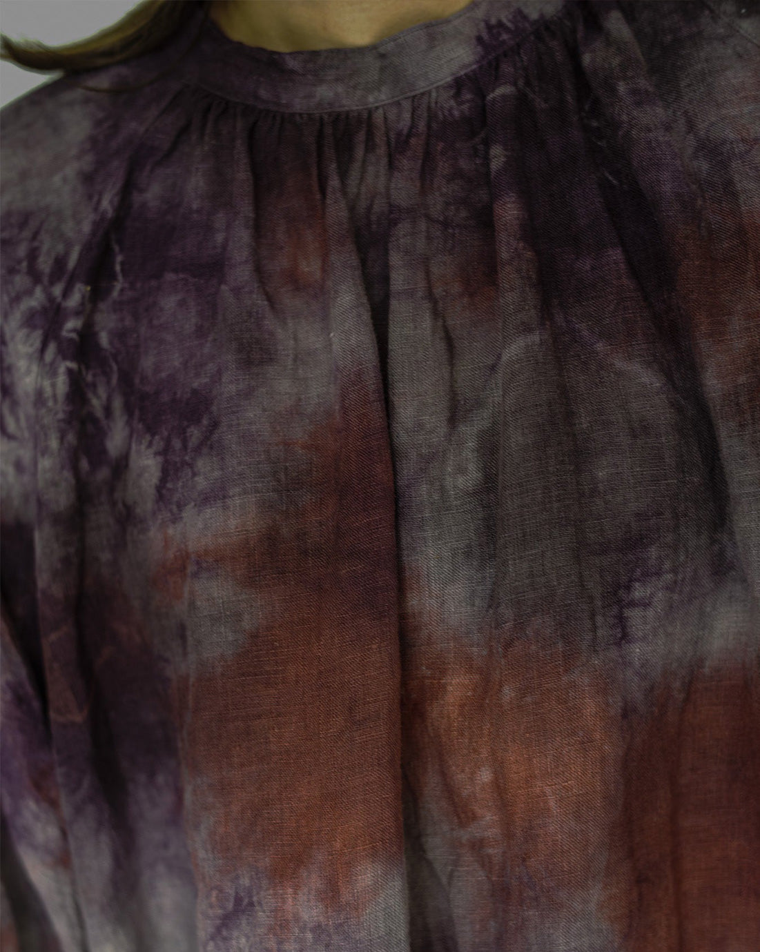 one of one hand dyed 2way blouse