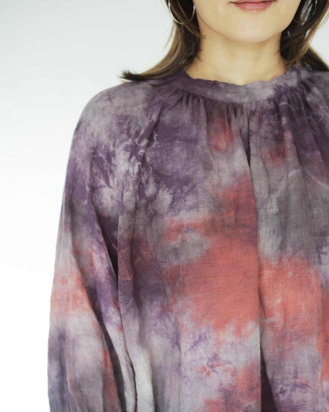 one of one hand dyed 2way blouse