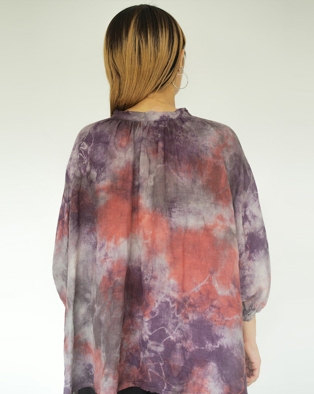 one of one hand dyed 2way blouse