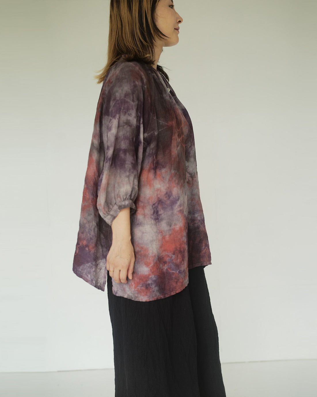 one of one hand dyed 2way blouse