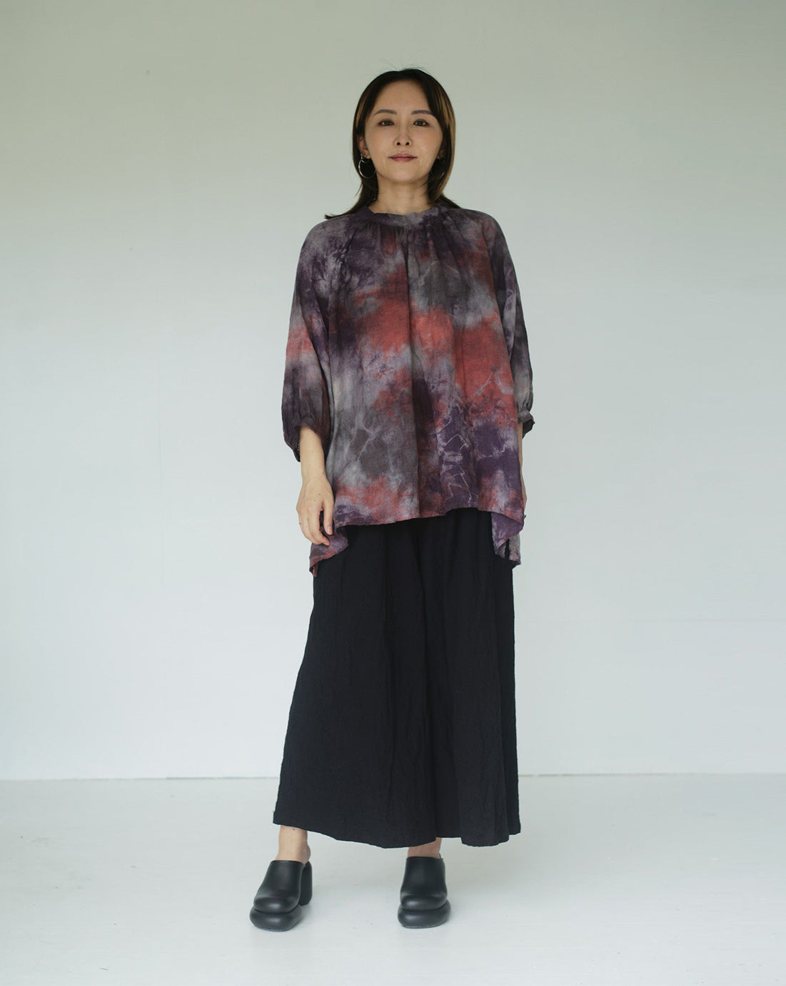 one of one hand dyed 2way blouse